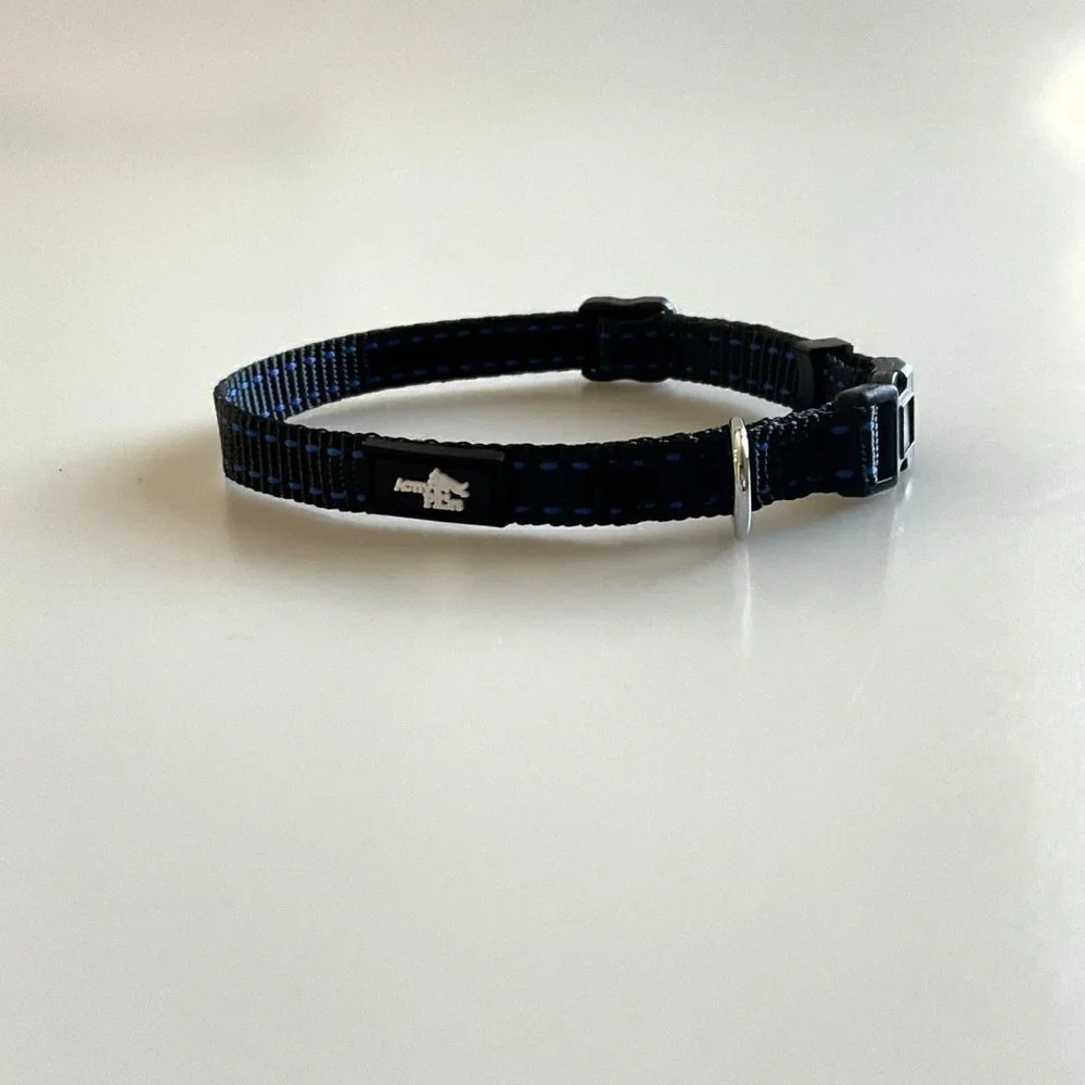 2 PACK ADJUSTABLE QUICK RELEASE DOG COLLAR BLUE